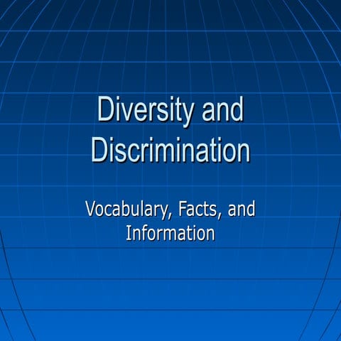 diversity: types of  discrimination