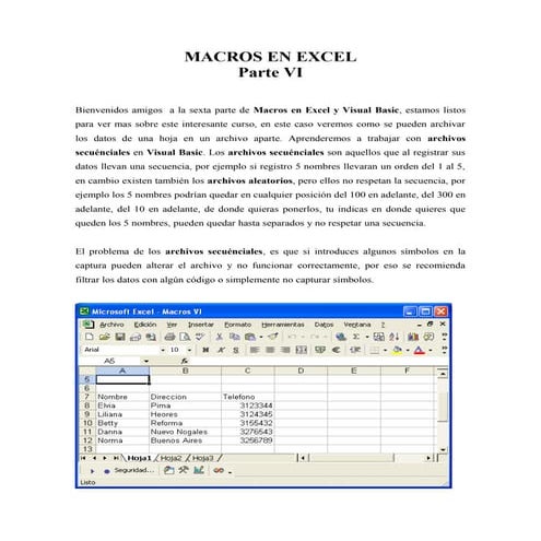 MACROS EN EXCEL Parte VI 
