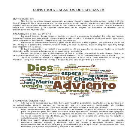 12. Construir espacios de esperanza