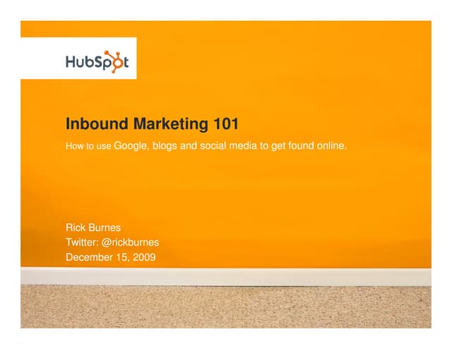 Inbound Marketing 101