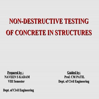 Non-Destructive Testing of Concrete...