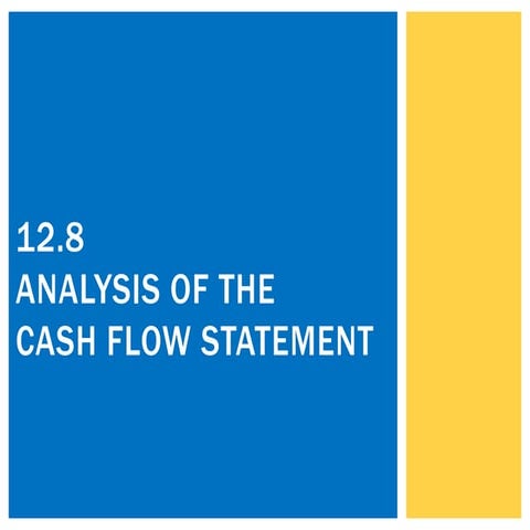 12.8 Analysis of the Cash Flow Statement
