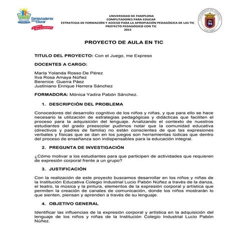 12. Proyecto - Con el Juego, me Expreso