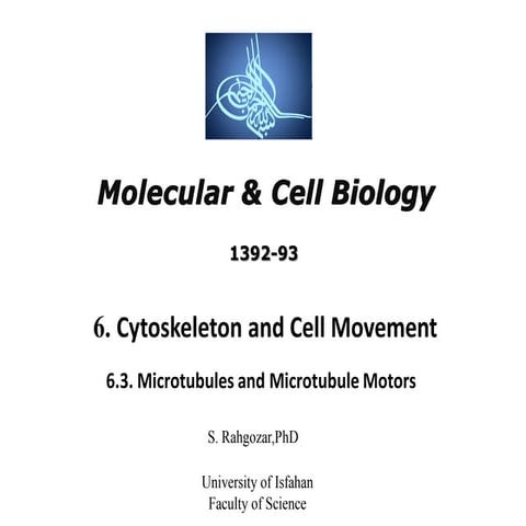 12. Microtubules - cell biology
