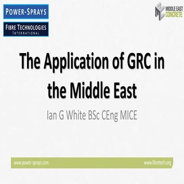 The application of GRC in the Middle East | PDF