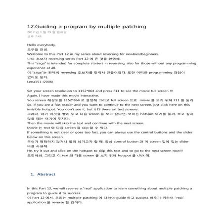 12.guiding a program by multiple patching hangul