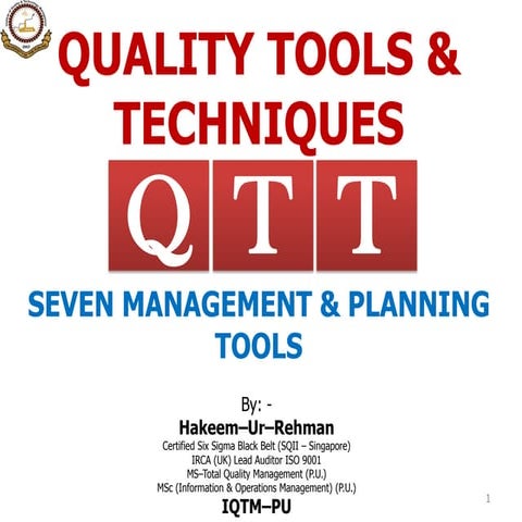 12. seven management &amp; planning tools