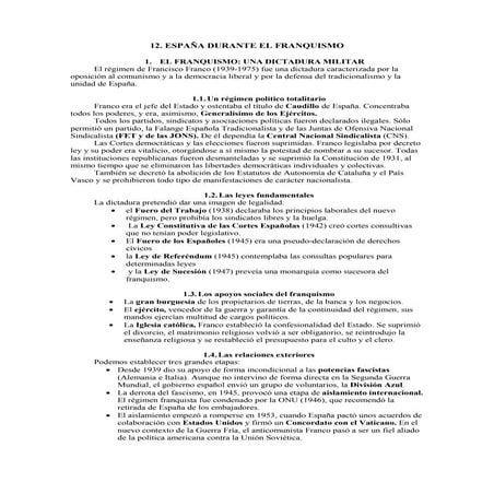 12. españa durante el franquismo