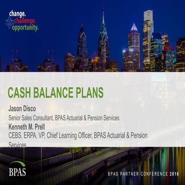 Defined benefit plan presentation | PPTX