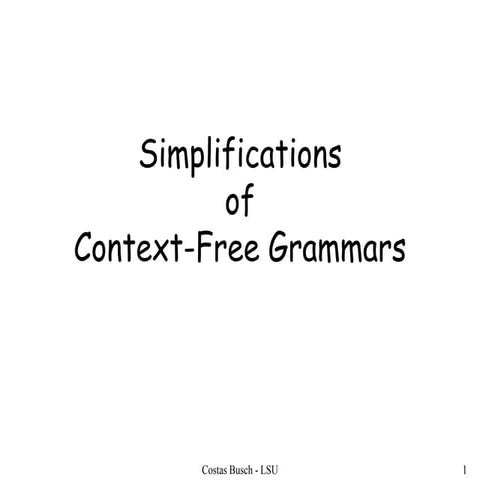 context free grammars_simplification
