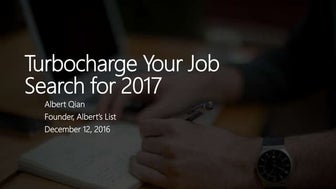 Turbocharge Your Job Search for 2017