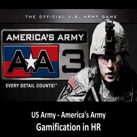 US Army - America's Army - Gamification in HR - Manu Melwin Joy