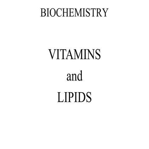 Vitamins & Lipids