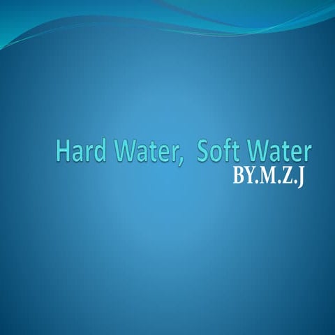 Hard and soft water 