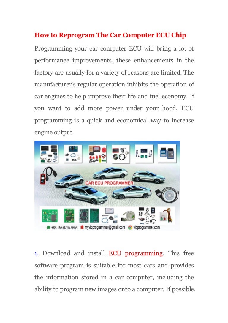 How to Reprogram The Car Computer ECU Chip