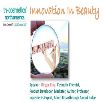 In-Cosmetics North America 2017 Innovation In Beauty | PDF