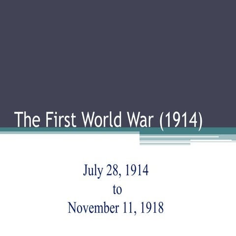 The First World War