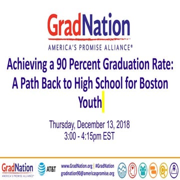 Achieving a 90 percent Graduation Rate: A Path Back to High School for Boston...