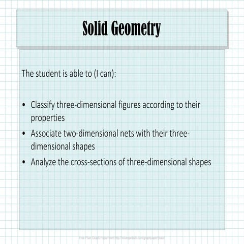 12.1 Solid Geometry