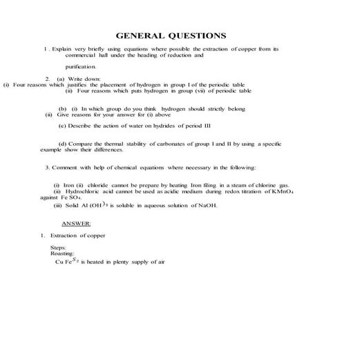 GENERAL QUESTIONS | PDF