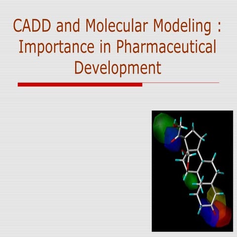 Cadd and molecular modeling for M.Pharm