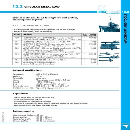 12.2.1 Circular Metal Saw