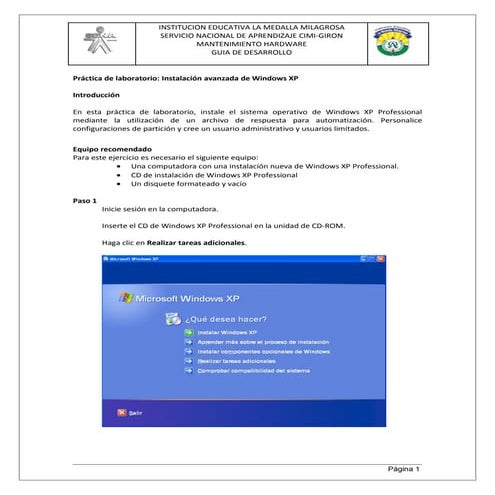12.2.2 lab advanced_xp_install