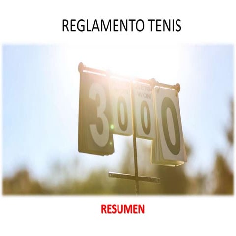 Reglamento del tenis