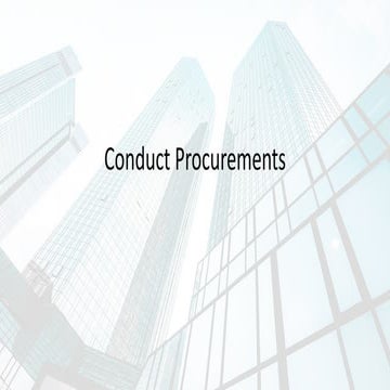 12.2 Conduct Procurements
