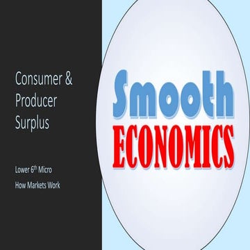 Consumer and Producer Surplus