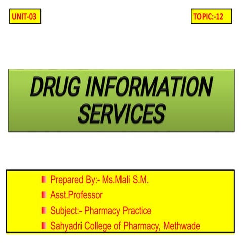 Drug Information Services