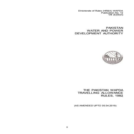 12. WAPDA Travelling Allowance Rules 1982.docx