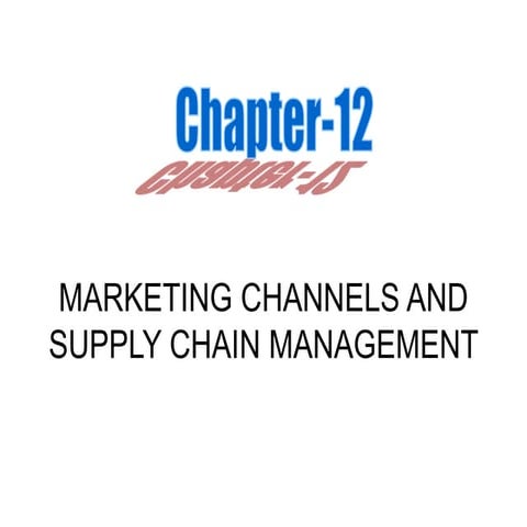 MARKETİNG CHANNELS