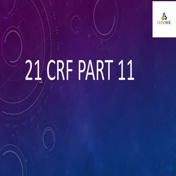 21C CRF Part 11