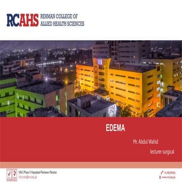 12. EDEMA introduction and causes treatment