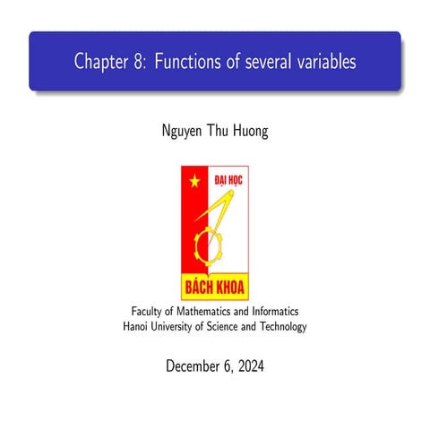 Function of several variables | PDF
