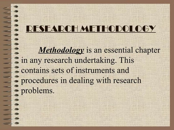 PRESENTING RESEARCH METHODOLOGY POWERPOINT PRESENTATION | PPTX | Education