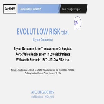 Estudio EVOLUT LOW RISK ACC Congress 2025 | PDF