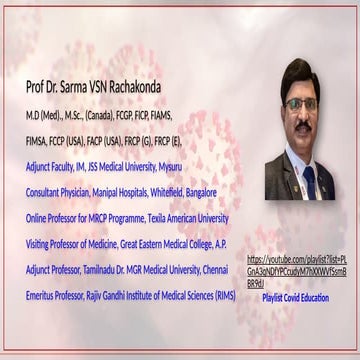 Covid-19 - General Public by Prof Dr Sarma
