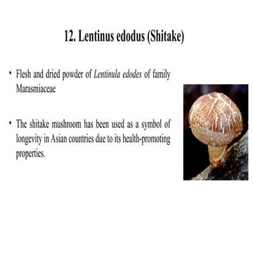 12. Lentinus edodussssssss (Shitake).ppt