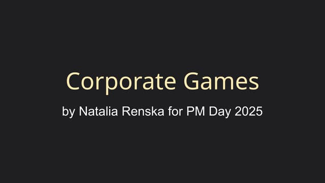 Natalia Renska: Ігри, в які ми граємо на роботі (UA)