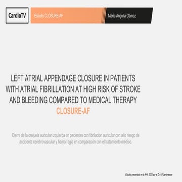 Estudio CLOSURE-AF AHA 2025 Nueva Orleans