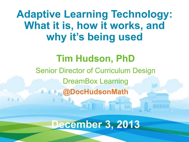 Defining Adaptive Learning Technology