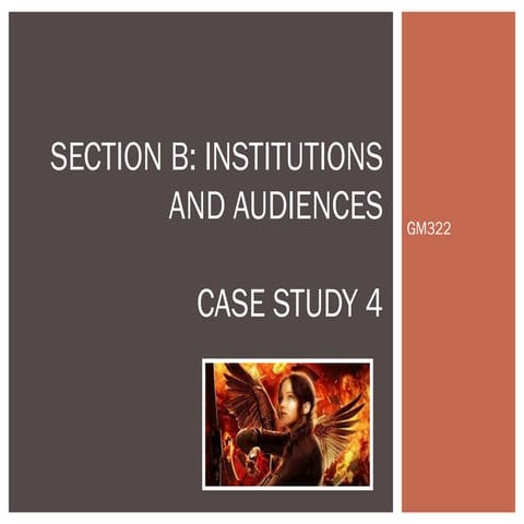 Year 12 Exam: The Hunger Games Case Study & The Chase