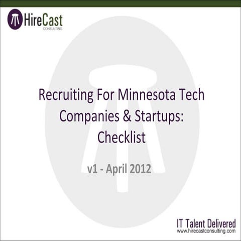 Recruiting For Minnesota Tech Companies & Startups-Checklist