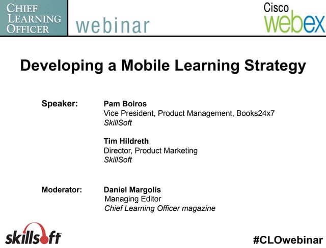 Developing a Mobile Learning Strategy