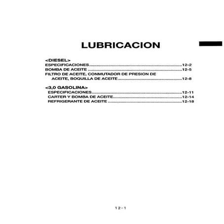 SISTEMA DE LUBRICACION MOTOR   HYUNDAI 12 97