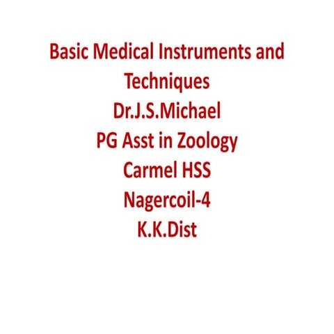 12 - Basic Medical Instruments Basic Medical Instruments