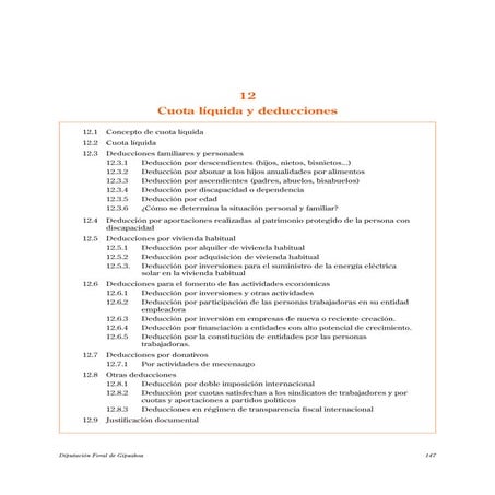las deducciones de Guipúzcoa para la renta 2025 | PDF