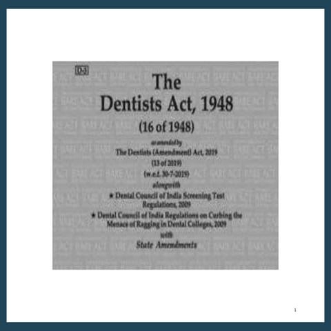 DENTISTS ACT